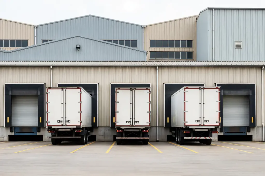 Gambar truk bersiap loading. Kontak berkah weda logistik untuk jasa pengiriman barang anda.